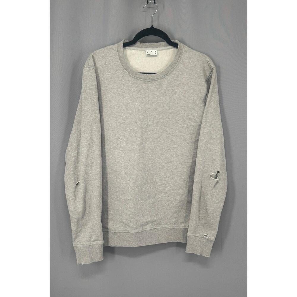 ASKET Sweatshirt Mens Large Gray Crewneck Pullover 100% Cotton Fleece Portugal